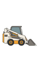 Naklejka premium Compact Construction Vehicle Delivering Efficient Earth Moving Solutions