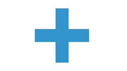 Obraz premium blue cross isolated on white