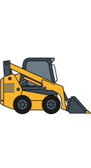 Naklejka premium Compact Construction Vehicle Illustration for Industry Projects