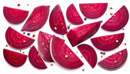 Fototapeta premium Rote Bete Scheiben isoliert