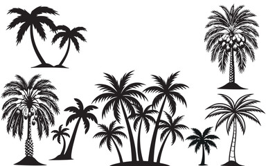 Naklejka premium palm tree silhouettes