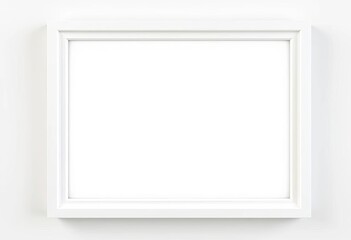 Fototapeta premium Clean white blank picture frame mockup isolated on background, art, image