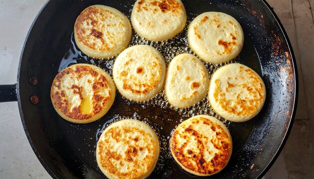 Process of making Bammy cassava flatbread overhead