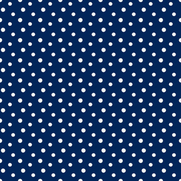 Blue and White Small Dots Seamless Repeat
