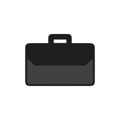 black briefcase isolated on white