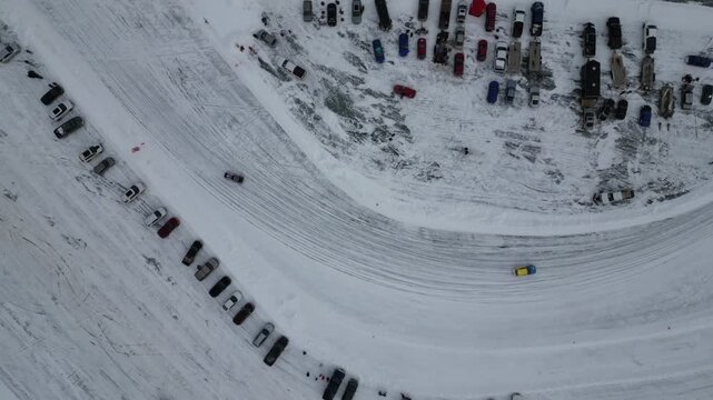 Ice Rally race - Drift tournament on a frozen lake Gimli, Manitoba, Canada - 03.20.2026