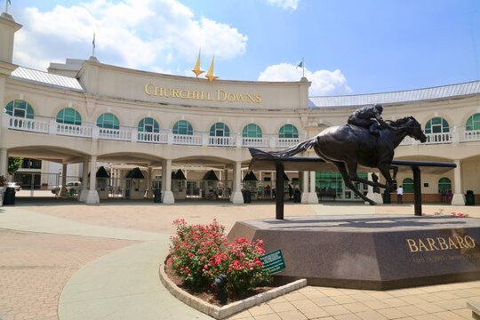 Churchill Downs Horse Track home of the Kentucky Derby - Run for the Roses. Louisville, Kentucky, USA