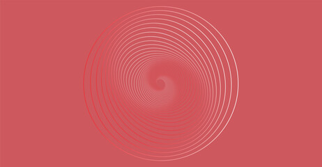Abstract red vector background with swirling circles and colorful digital patterns