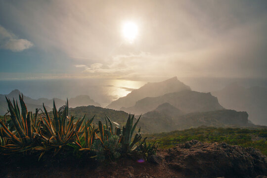 Sonnenuntergang im Masca Tal Teneriffa