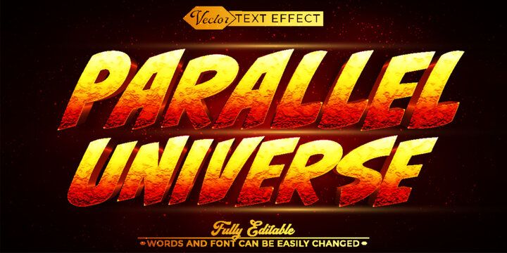   Parallel Universe SciFi Dimension Vector Fully Editable Smart Object Text Effect