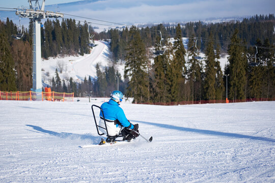 Great skiing weather for a wheelchair user