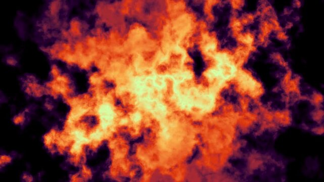 Orange Fire Cloud Video Background