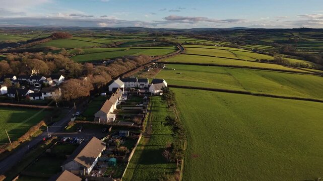 Cornish village of Boyton near Launceston on a late sunny evening