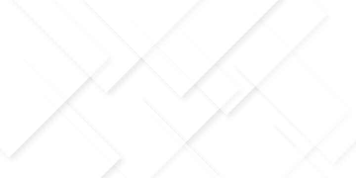 Modern Abstract white background design with layers of textured white transparent material, Minimal geometric white light background triangle black technology vector. Abstract graphic Banner design.