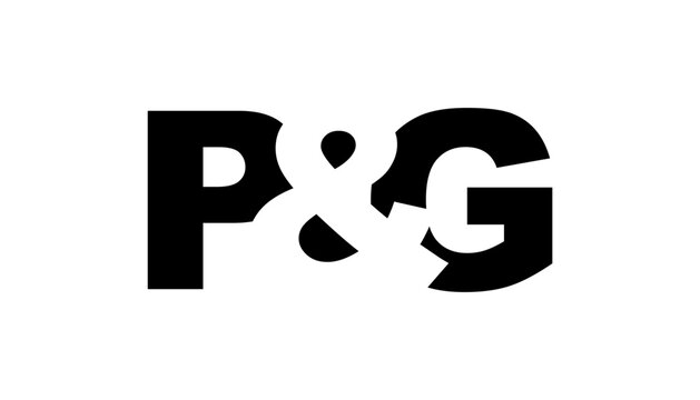 PG logo design in bold style. Black white identity symbol. Modern typography emblem. Corporate branding icon.
