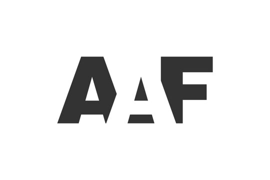 AAF logo design. Initial letter A A F bold font style for tech startups, consulting, corporate branding. Creative company name, headlines typography identity, trendy logotype.