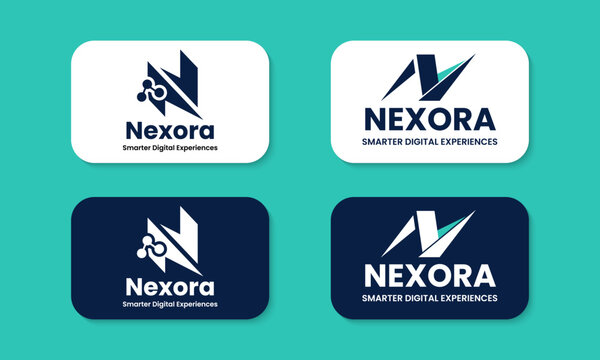 Nexora &ndash; Modern Digital Growth Logo | Futuristic Technology & Startup Brand Identity