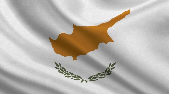 Cyprus Flag flag waving looping footage Full 4K (3840 x 2160) Realistic Cyprus Flag Looping background. Looping Closeup Full 4K (3840 x 2160) footage. October 1st