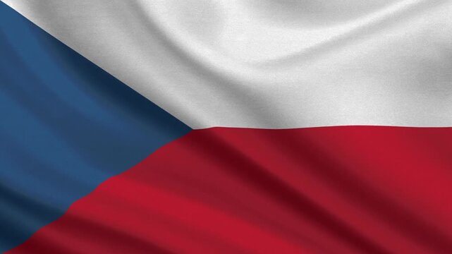 Czech Republic Flag flag waving looping footage Full 4K (3840 x 2160) Realistic Czech Republic Flag Looping background. Looping Closeup Full 4K (3840 x 2160) footage. October 28th