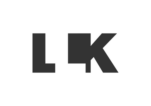LLK logo design. Initial letter L L K bold font style for tech startups, consulting, corporate branding. Creative company name, headlines typography identity, trendy logotype.