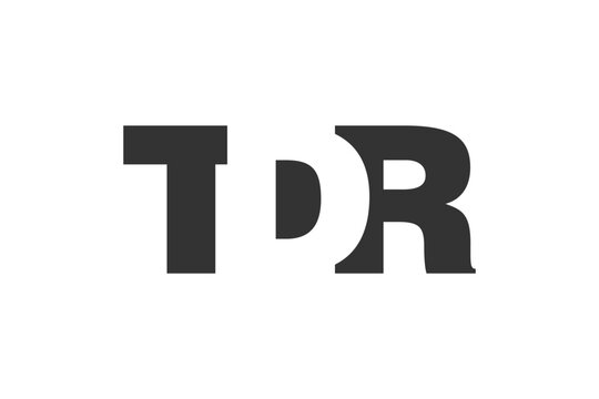TDR logo design. Initial letter T D R bold font style for tech startups, consulting, corporate branding. Creative company name, headlines typography identity, trendy logotype.