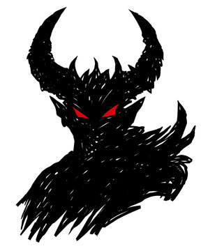 Line art demon&iacute;aco.