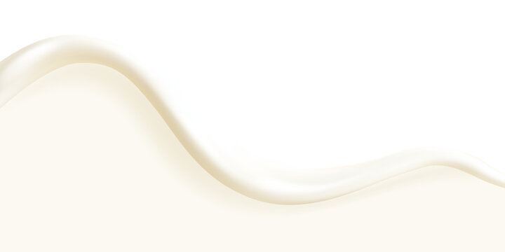 Liquid white vector dripping ice cream texture.