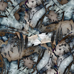 Seamless Abstract Sumi Ink 