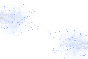 Obraz premium Abstract Blue Particle Splash Texture Isolated on Clean White Background