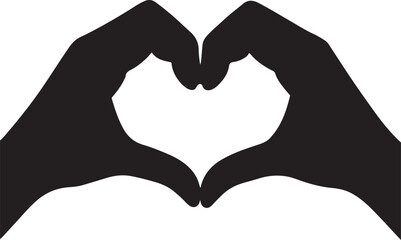 Fototapeta premium Hands Making Heart Shape on White Background