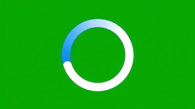 Loading animation circle with greenscreen background