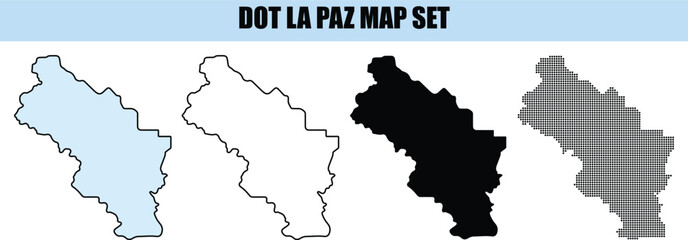 Obraz premium La Paz Map Set Vector Illustration background