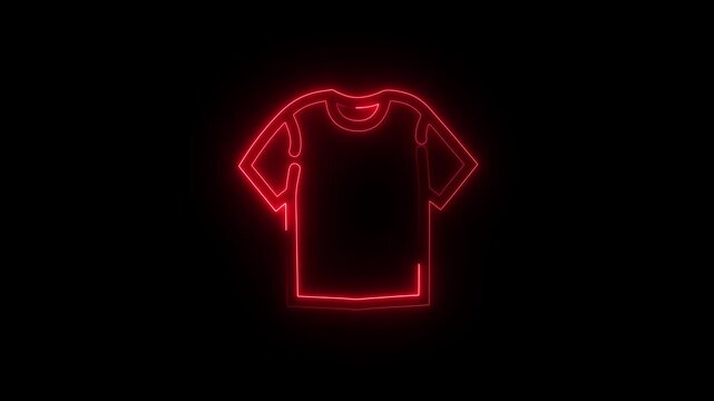 glowing T-shirt line icon. linear style sign for mobile concept and web design. Short sleeve t-shirt outline vector icon. Symbol, logo illustration, modern apparel icon set