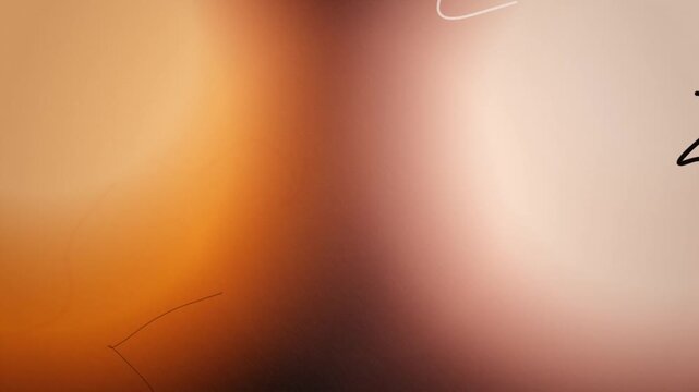 Abstract grunge scribble and scratch overlay. Yellow and brown dirty film texture. Chaotic doodle noise animation. Retro artistic film leader effect.