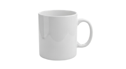 Fototapeta premium Simple clean white ceramic coffee mug isolated on a dark black background