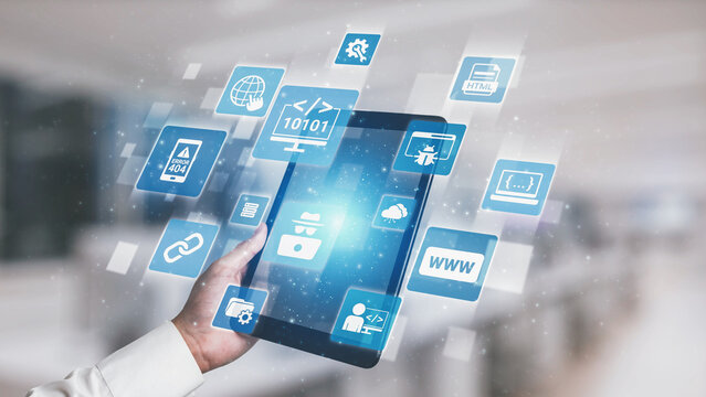 Software development with coding overlays, programming languages, developer tools, mobile app creation, and advanced programming for digital product development and software solutions. Spire