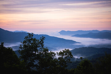 Fototapeta premium sunrise over the mountains