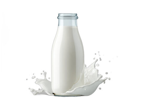 milch isolated on a transparent 