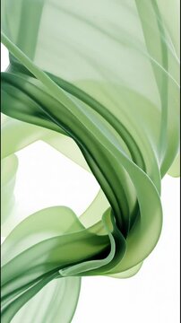 Green Liquid Splashing on White Background.