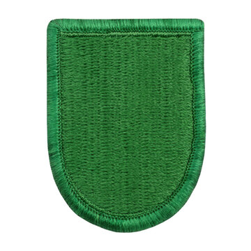 Deep green embroidered U shaped military beret flash insignia