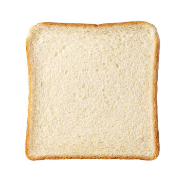Soft loaf bread slice with golden crust