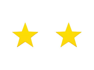 Obraz premium Two golden stars are displayed a simple graphic on transparent background