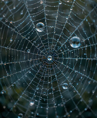 Fototapeta premium Dewy Spider Web