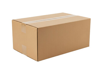 Cardboard box isolated on transparent background
