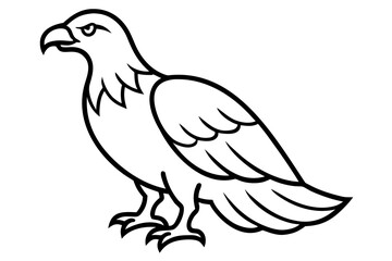 Fototapeta premium Eagle line art victor art white background