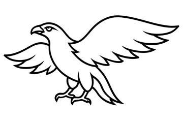 Obraz premium Eagle line art victor art white background