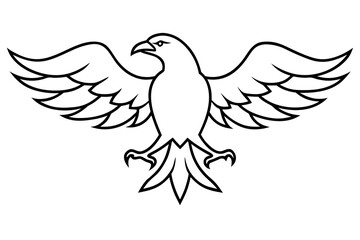 Obraz premium Eagle line art victor art white background