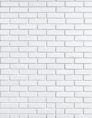 Obraz premium Seamless vertical white painted brick wall texture background.