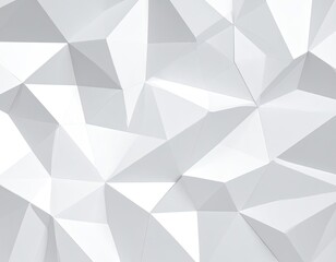 Fototapeta premium Abstract White Low Poly Geometric Background Texture