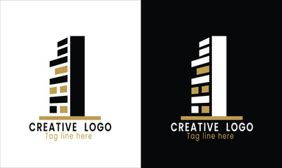 Obraz premium i letter real estate logo